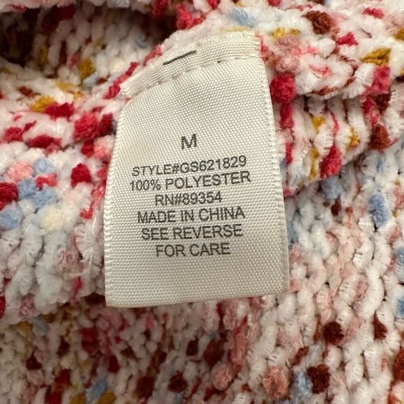 Madison + Hudson Long Sleeve Chenille Knitted Confetti Multicolor Sweater Medium - Picture 5 of 5